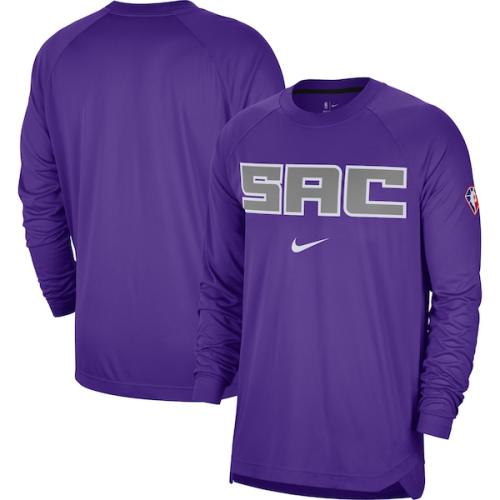 Sacramento Kings Nike 75th Anniversary Pregame Shooting Performance Raglan Long Sleeve T-Shirt - Purple