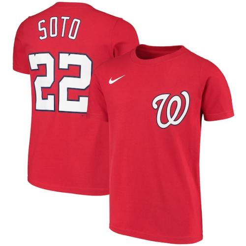 Juan Soto Washington Nationals Nike Youth Name & Number T-Shirt - Red