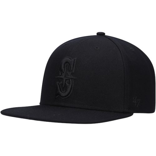 Seattle Mariners '47 Black on Black Captain Snapback Hat