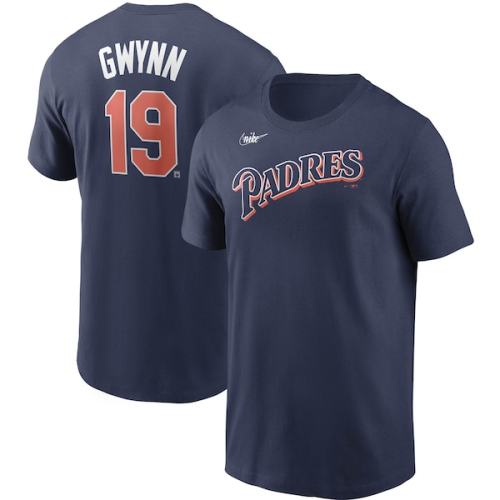 Tony Gwynn San Diego Padres Nike Cooperstown Collection Name & Number T-Shirt - Navy