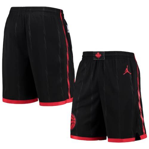 Toronto Raptors Jordan Brand Black/Red 2020/21 Association Edition Performance Swingman Shorts