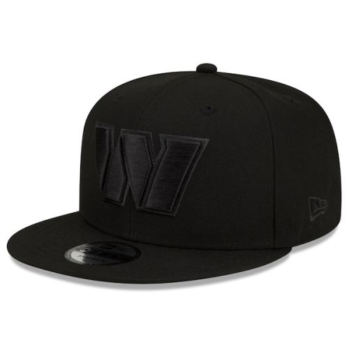 Washington Commanders New Era Black On Black 9FIFTY Snapback Adjustable Hat