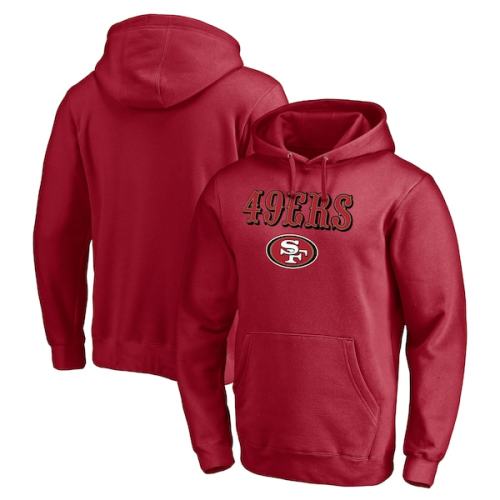 San Francisco 49ers Fanatics Branded Team Lockup Pullover Hoodie - Scarlet