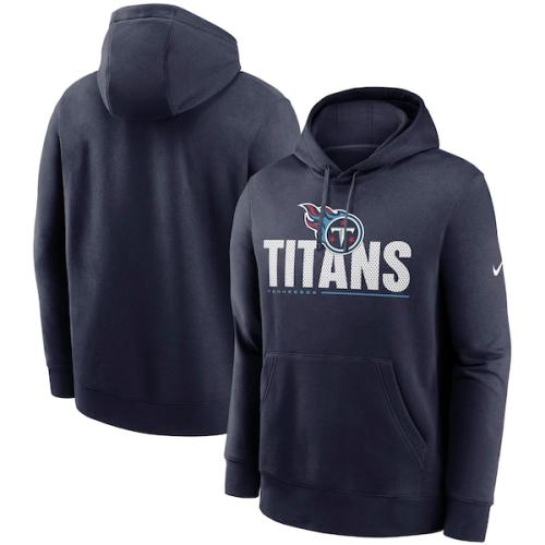 Tennessee Titans Nike Team Impact Club Pullover Hoodie - Navy