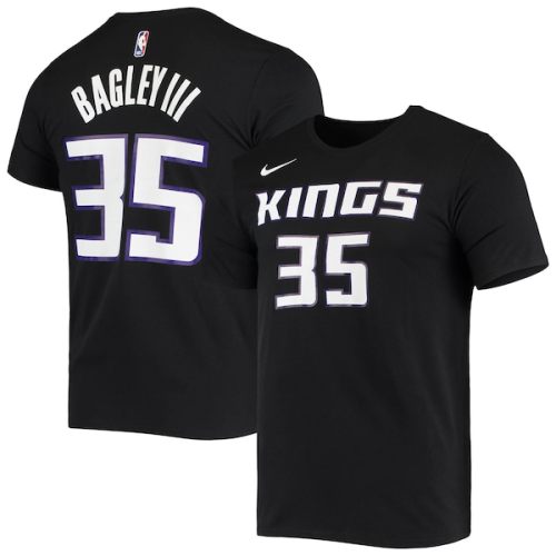 Marvin Bagley III Sacramento Kings Nike Team Name & Number Performance T-Shirt - Black