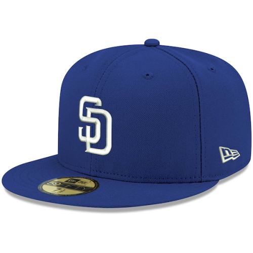 San Diego Padres New Era Logo White 59FIFTY Fitted Hat - Royal