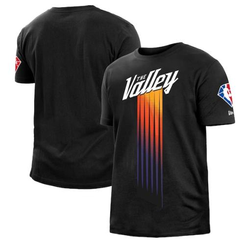 Phoenix Suns New Era 2021/22 City Edition Brushed Jersey T-Shirt - Black