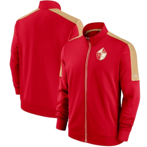 San Francisco 49ers Nike Historic Track Full-Zip Jacket - Scarlet