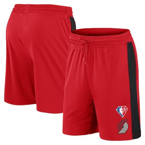 Portland Trail Blazers Fanatics Branded 75th Anniversary Downtown Performance Practice Shorts - Red