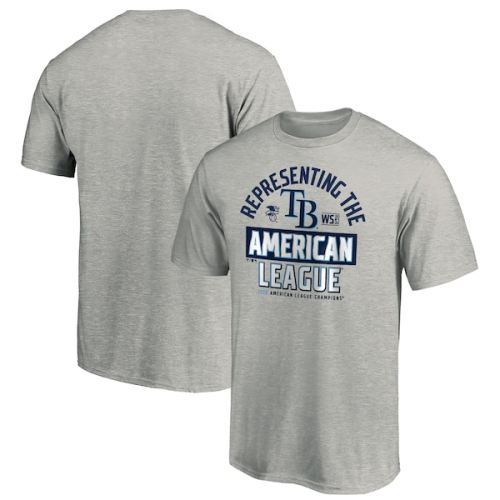 Tampa Bay Rays Fanatics Branded 2020 American League Champions Locker Room T-Shirt - Gray