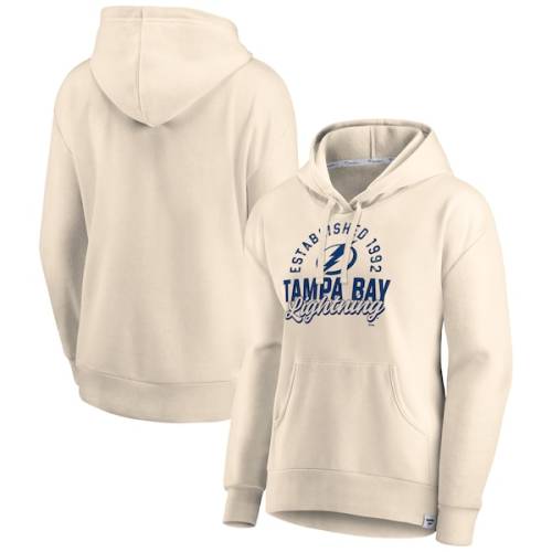 Tampa Bay Lightning Fanatics Branded Women's Carry the Puck Pullover Hoodie Sweatshirt - Oatmeal