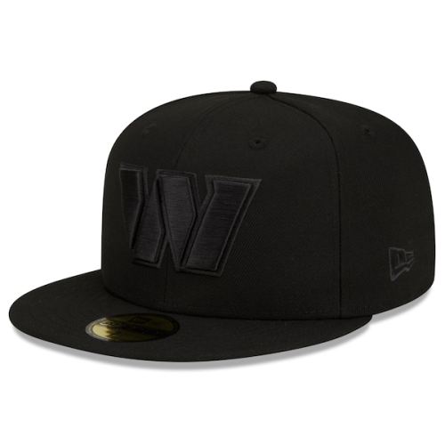 Washington Commanders New Era Black on Black 59FIFTY Fitted Hat