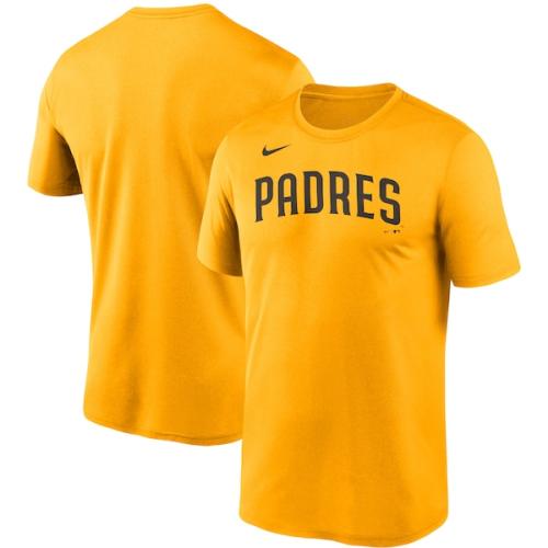 San Diego Padres Nike Wordmark Legend T-Shirt - Gold