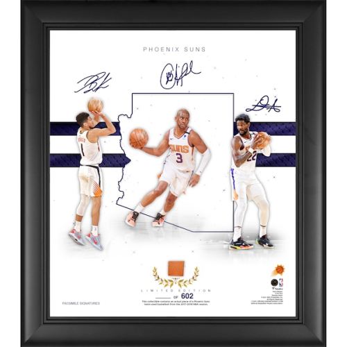 Phoenix Suns Fanatics Authentic Facsimile Signatures 15" x 17" 2020-21 Franchise Foundations Collage with a Piece of Game-Used Basketball - Limited Edition of 602