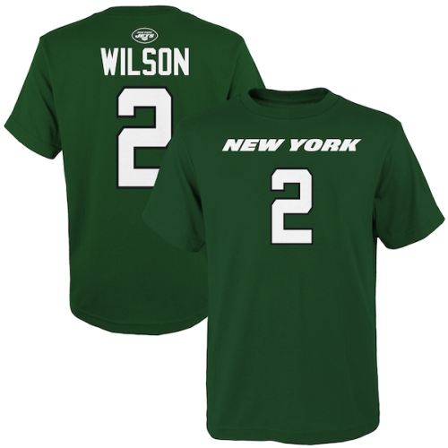 Zach Wilson New York Jets Youth 2021 NFL Draft First Round Pick Name & Number T-Shirt - Green
