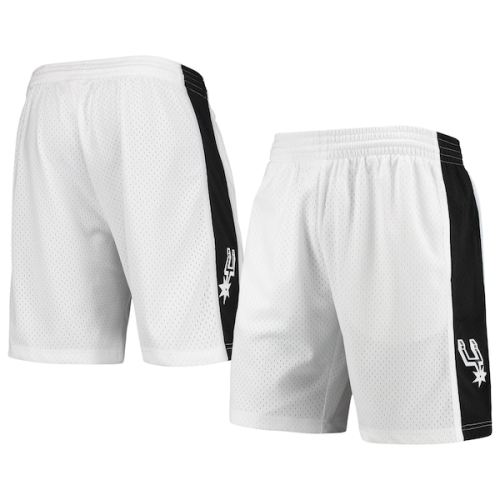 San Antonio Spurs Mitchell & Ness Hardwood Classics White Out Swingman Shorts