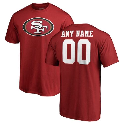 San Francisco 49ers Fanatics Branded Personalized Icon Name & Number T-Shirt - Scarlet