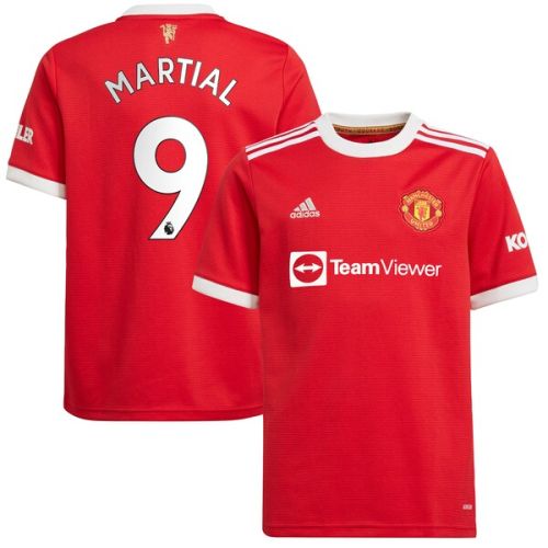 Anthony Martial Manchester United adidas Youth 2021/22 Home Replica Player Jersey - Red