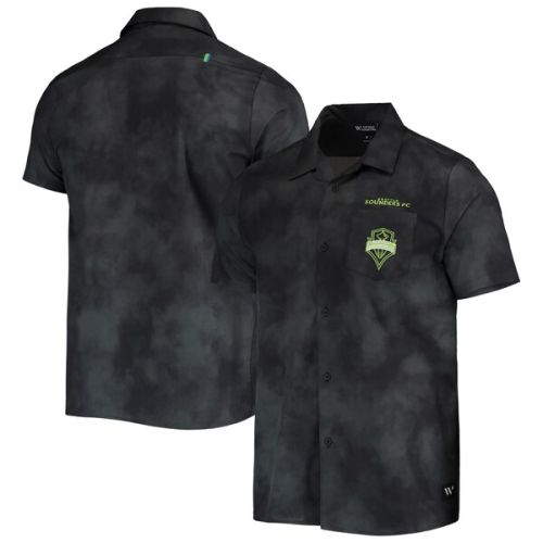Seattle Sounders FC The Wild Collective Abstract Cloud Button-Up Shirt - Black