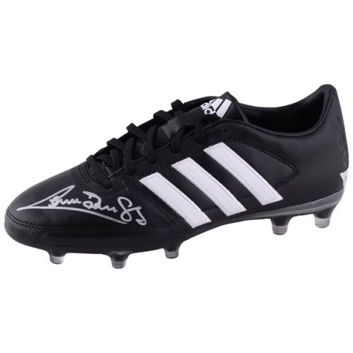 Graeme Souness Liverpool Autographed Black and White Adidas Gloro Soccer Cleat - ICONS
