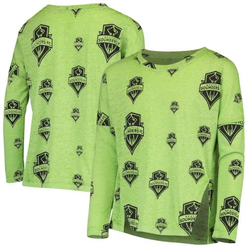 Seattle Sounders FC Girls Youth Back in Action Long Sleeve T-Shirt - Rave Green