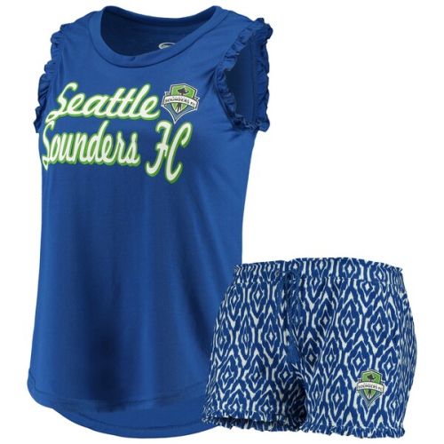 Seattle Sounders FC Concepts Sport Women's Unwind Tank Top & Shorts Pajama Set - Blue/White