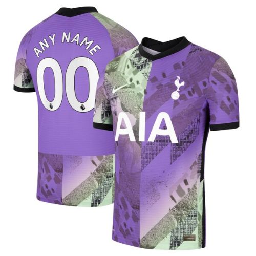 Tottenham Hotspur Nike 2021/22 Third Vapor Match Authentic Custom Jersey - Purple