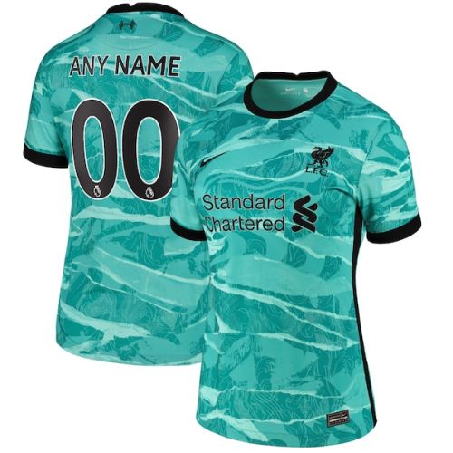 Liverpool Nike Women's 2020/21 Away Custom Replica Jersey - Teal