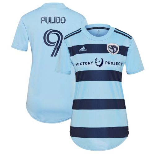 Alan Pulido Sporting Kansas City adidas Women's 2021 Primary Replica Player Jersey - Light Blue