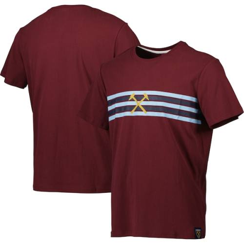West Ham United Striped T-Shirt - Claret