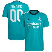 Real Madrid adidas 2021/22 Third Replica Custom Jersey - Aqua
