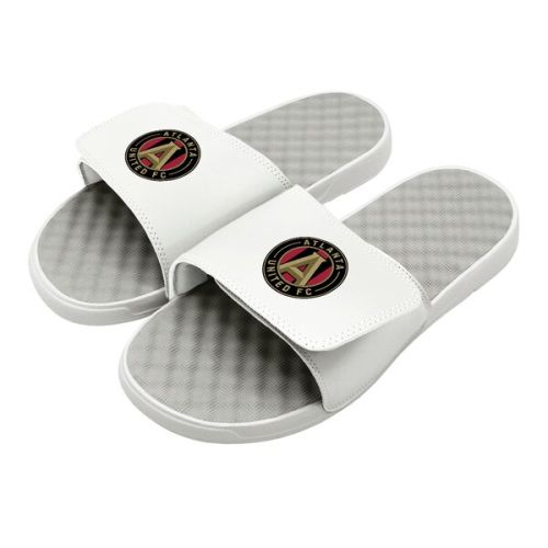 Atlanta United FC ISlide Primary Logo Slide Sandals - White/Gray
