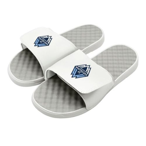 Vancouver Whitecaps FC ISlide Primary Logo Slide Sandals - White/Gray