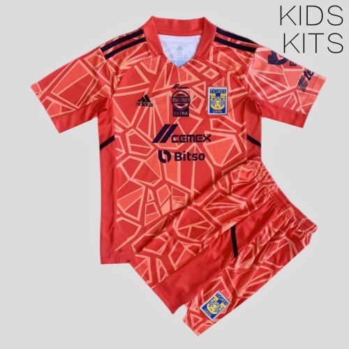 Kids Tigres UANL 22/23 Goalkeeper Jersey and Short Kit