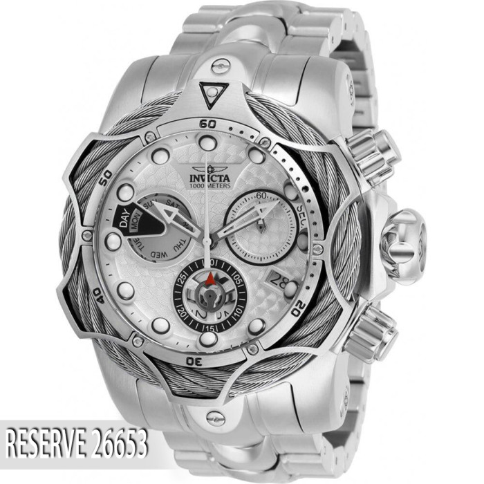 Invicta Reserve 52.5mm Bolt Swiss Quartz Chronograph Bracelet Watch Rcscrve 26651