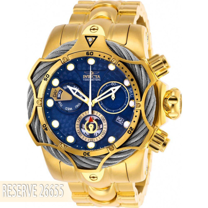 Invicta Reserve 52.5mm Bolt Swiss Quartz Chronograph Bracelet Watch Rcscrve 26651