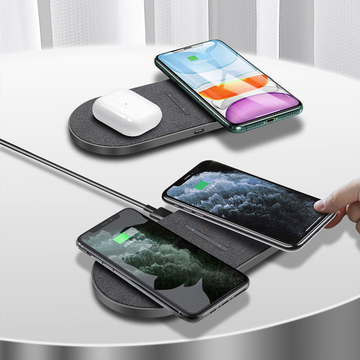 Dual 15W 2-in-1 Wireless Charger