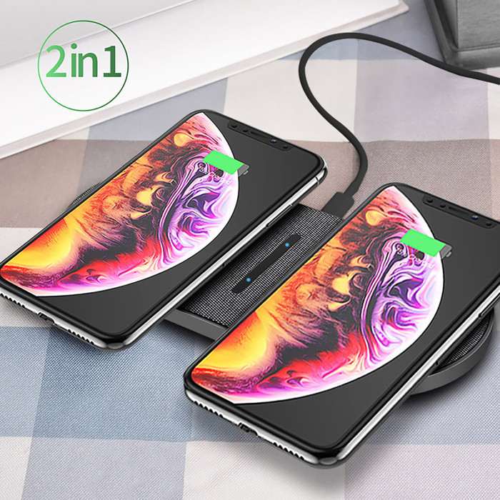 Dual 15W 2-in-1 Wireless Charger