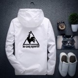 Le Coq Sportif 法國公雞 防風上衣 輕薄風衣 騎士外套 薄款外套 連帽風衣 夾克 男士風衣 休閒百搭 拉鏈外套 運動夾克 機車外套