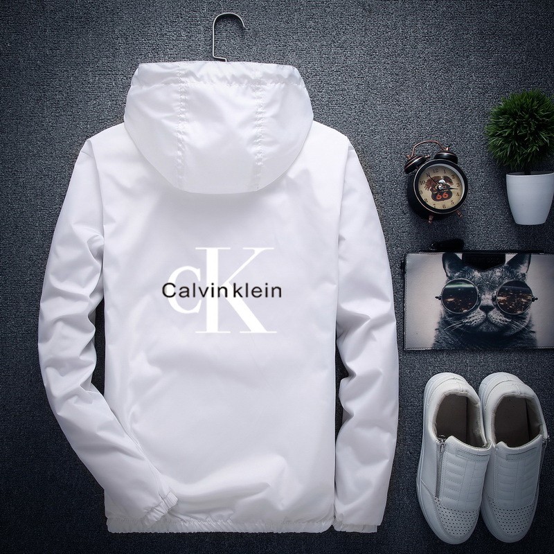 Calvin Klein 凱文克萊  拉鏈外套 騎士外套 夾克外套 上衣 運動 外套 機車外套 薄款外套 輕薄風衣 男士風衣 防雨衣 連帽上衣