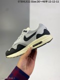 PattaXNikeAirMax1 Monator Nike灰色和黑色波浪圖案鞋