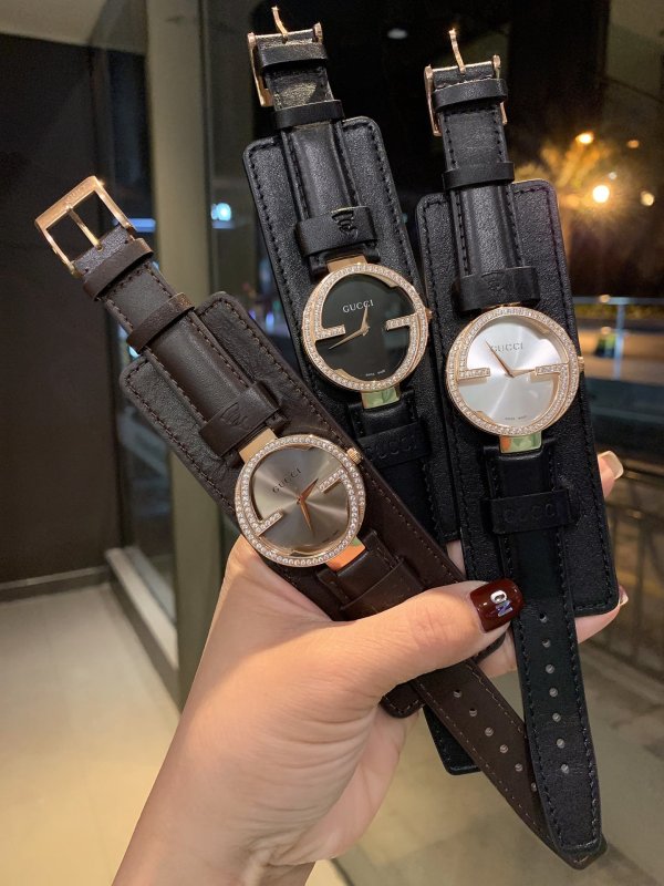 新款古馳雙G高度薄膜玻璃鏡瑞士石英機芯手錶