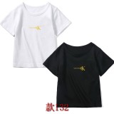 CK CalvinKlein 卡文克莱 男童T恤 T-shirt 中小童短T 寶寶 短袖 百元T恤 T恤 兒童棉T 運動短T 上衣 女童上衣 棉T 兒童短袖T恤 小孩半袖衫