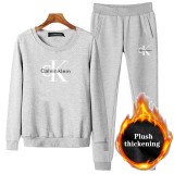 Calvin Klein秋冬加天鵝絨填充運動衫運動套裝