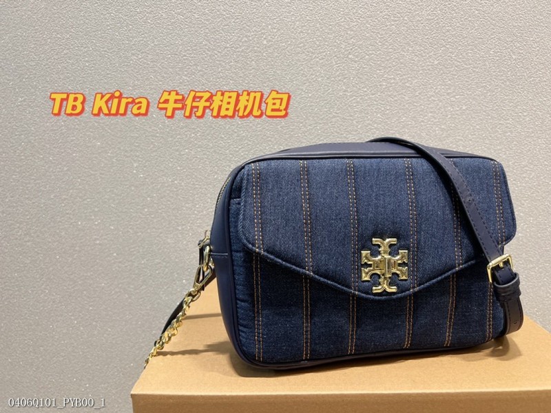 Tory Burch 托裡伯奇 牛仔相機包Kira 經典菱格肩背包