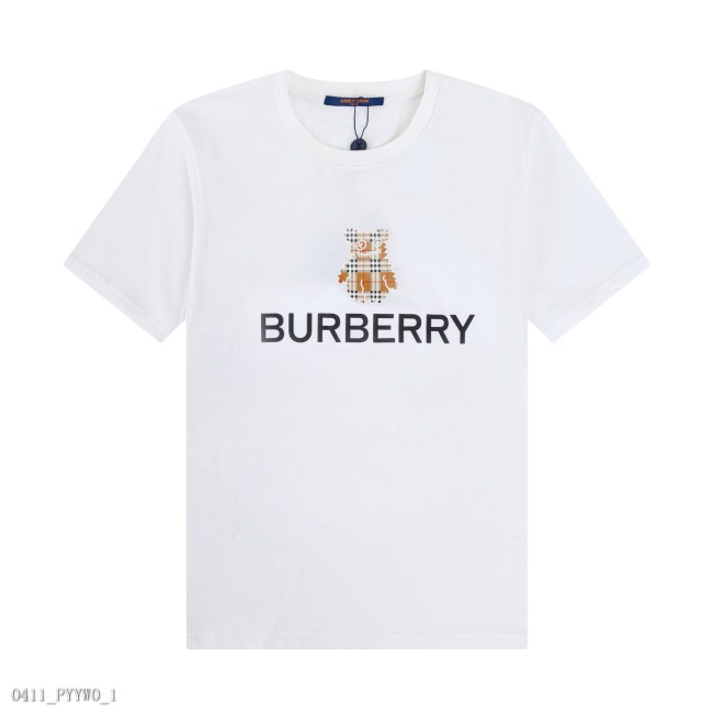 Burberry巴寶莉 22fw春夏最新發泡字母格子小熊短袖 短袖T恤 巴寶莉短T