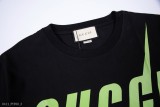 GUCCI古馳 22Fw春夏最新綠色L0G0閃電字母經典T恤 衣服 短袖T恤 古馳上衣
