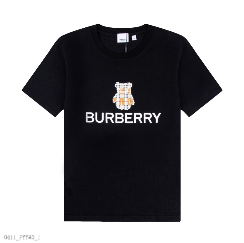 Burberry巴寶莉 22fw春夏最新發泡字母格子小熊短袖 短袖T恤 巴寶莉短T