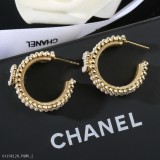 小香Chanel新款珍珠耳環 圈圈耳環 香奈兒耳釘耳環 雙C耳釘 女生耳環