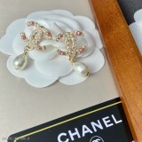 Chanel 香奈兒 珍珠耳釘 耳環 小香經典Logo香奈兒耳吊 女神必備 超級顯瘦耳釘